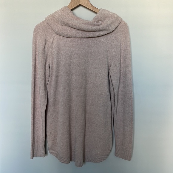 Barefoot Dreams Cozy Chic Ultra Lite Coastal Cowl Neck Tunic in Rose Bud Size S - Picture 4 of 5